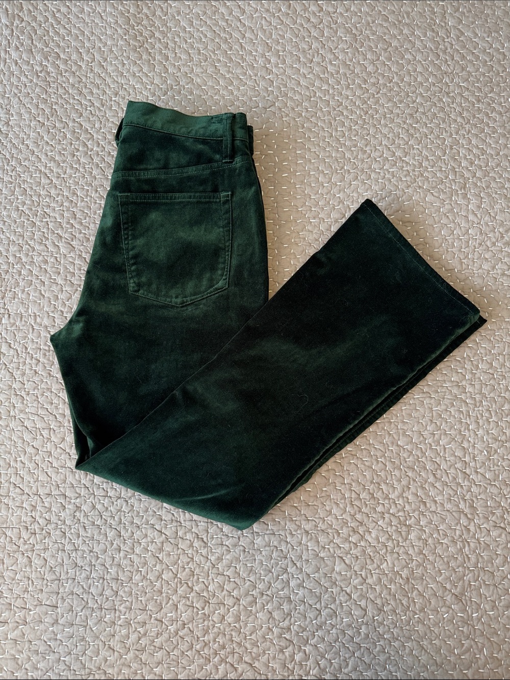 Good American Forest Green Flare Jeans (10)